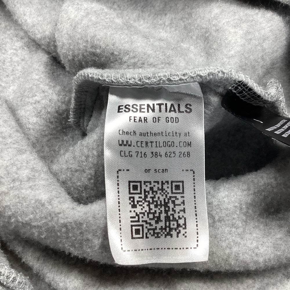 Mens Essentials Fear of God heavyweight hooded sweatshirt small Gray/Black - Picture 6 of 10